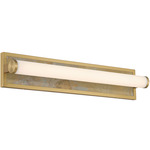 Stratum Bathroom Vanity Light - Brushed Champagne Brass / Moon Rock