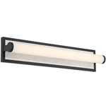 Stratum Bathroom Vanity Light - Matte Black / Jazz White