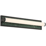 Stratum Bathroom Vanity Light - Matte Black / Persian Green