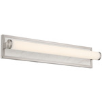 Stratum Bathroom Vanity Light - Brushed Nickel / Jazz White