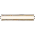 Stratum Bathroom Vanity Light - Brushed Nickel / Moon Rock