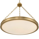 Cameron Color-Select Convertible Pendant - Brushed Champagne Brass / Etched Glass