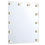 Starlight LED Color-Select Mirror - Matte White / Crystal