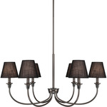 Cambria Chandelier - Oil Rubbed Bronze / Hardback Black