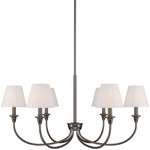 Cambria Chandelier - Oil Rubbed Bronze / Pleated White