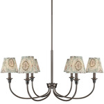 Cambria Chandelier - Oil Rubbed Bronze / Aqua Verde