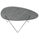 Pedrera Coffee Table - Chrome / Smoke Structured Glass