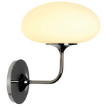 Stemlite Wall Sconce - Black Chrome / Opal