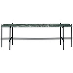 TS Rectangle 1 Rack Console - Black / Green Guatemala Marble