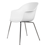 Bat Dining Chair - Black Chrome / Alabaster White