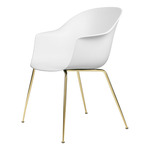 Bat Dining Chair - Brass Semi Matte / Alabaster White