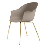 Bat Dining Chair - Brass Semi Matte / New Beige