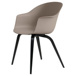 Bat Dining Chair - Black Stained Beech / New Beige