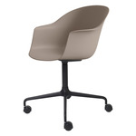 Bat Fixed Height Meeting Chair - Black / New Beige
