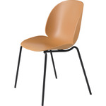 Beetle Stackable Dining Chair - Black Matte / Amber Brown