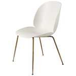 Beetle Dining Chair - Antique Brass / Alabaster White