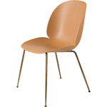 Beetle Dining Chair - Antique Brass / Amber Brown