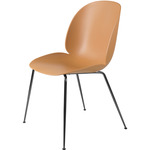 Beetle Dining Chair - Black Chrome / Amber Brown