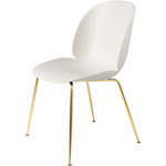 Beetle Dining Chair - Brass Semi Matte / Alabaster White