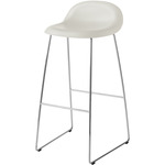 Gubi 3D Stool - Polished Stainless Steel / Alabaster White