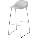 Gubi 3D Stool - Polished Stainless Steel / Lunar Grey