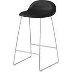Gubi 3D Stool - Polished Stainless Steel / Black