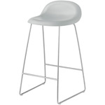 Gubi 3D Stool - Polished Stainless Steel / Lunar Grey