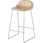 Gubi 3D Stool - Polished Stainless Steel / Oak