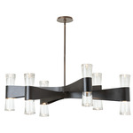 Bellis Linear Chandelier - Dark Smoke / Clear