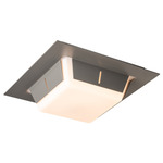 Linea Outdoor Ceiling Light - Coastal Burnished Steel / Opal