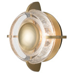 Lustra Wall / Ceiling Light - Modern Brass / Seeded Clear