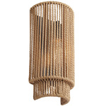 Eco Milos Wall Sconce - Matte Black / Rope