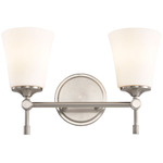 Fusion Tulsi Bathroom Vanity Light - Brushed Nickel / Opal