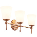 Fusion Tulsi Bathroom Vanity Light - Brushed Brass / Opal