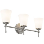 Fusion Tulsi Bathroom Vanity Light - Brushed Nickel / Opal