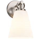 Fusion Bolzano Wall Sconce - Brushed Nickel / Opal