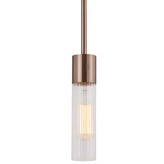 Fusion Rimini Pendant - Brushed Brass / Clear