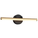 Fianco Bathroom Vanity Light - Matte Black / Brass