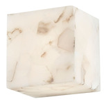 Alabaster Rocks Medley Cube Wall Sconce - Alabaster