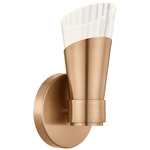 Fusion Lugano Wall Sconce - Brushed Brass / Clear