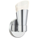 Fusion Lugano Wall Sconce - Polished Chrome / Clear
