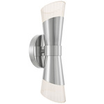 Fusion Lugano 2-Light Wall Sconce - Polished Chrome / Clear