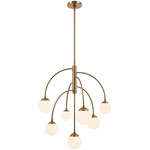 Fusion Noho Chandelier - Brushed Brass / Etched Glass