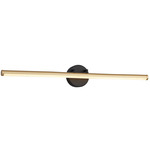 Fianco Bathroom Vanity Light - Matte Black / Brass