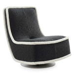 Bonheur Du Jour Armchair - Anthracite-White Fabric
