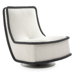 Bonheur Du Jour Armchair - White-Anthracite Fabric
