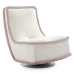 Bonheur Du Jour Armchair - White-Pink Fabric