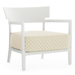 Cara Matte Outdoor Liberty Armchair - Matte White / Obi Check Milk