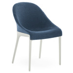 Eleganza Ela Curved Chair - White / Brummel Sky Blue