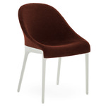 Eleganza Ela Curved Chair - White / Brummel Rust